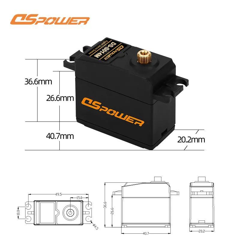 DS 9kg Metal Gear Servo high torque servo for 1/8 Scale Models rc steering servo