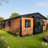 Casa Contenedor Plegable Expandible de 20/40 pies, de Lujo, Techo Plano, Móvil, Plegable, de Bajo Costo, Portátil, Diseño Moderno, Aislada