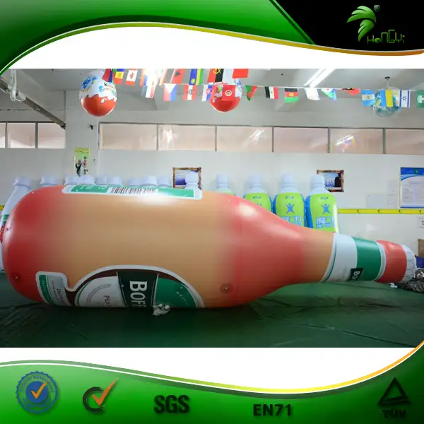 बीयर की बोतल के आकार Inflatable आर सी ब्लींप, Zeppline विज्ञापन Inflatable हवाई पोत