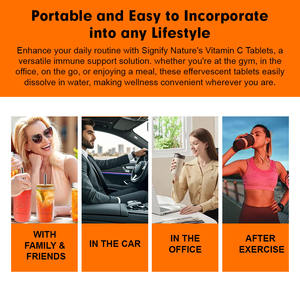 Toptan OEM Premium C vitamini % efervesan tabletler şekersiz C vitamini desteği ile enerji ve antioksidan yaş tabletler için - Product Image 4