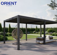 Cubierta de Terraza Contemporánea de Aluminio con Sistema de Techo Transparente para Patios y Espacios Exteriores
