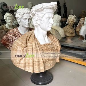 定制服务提供室内雕刻罗马仿古大理石半身像雕塑 - Product Image 4