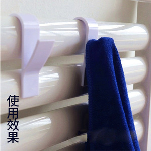 Towel Rack Hooks Plastic Single Hook Traceless Adhesive Tape Wall Mounted 1-3kg Load Capacity Bathroom Radiator Accessory - Product Image 1