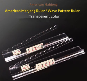 Support de Mahjong américain en acrylique transparent avec poussoir magnétique pour tuiles de Mahjong - Product Image 3