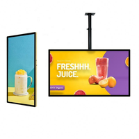 Écran publicitaire numérique mural suspendu de 50 pouces 4K HD LCD avec WiFi, graphiques animés pour la restauration et le commerce de détail