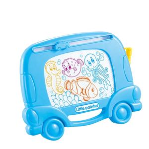 定制儿童益智玩具绘画玩具车造型彩色磁性绘图板擦除彩色绘图笔学习垫 - Product Image 1