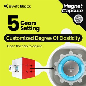 Cubo de Velocidad Magnético <span class=keywords><strong>GAN</strong></span> Swift Block 355S <span class=keywords><strong>3x3</strong></span>, 48 Imanes, Sin Adhesivos, Rápido, Suave, Clásico, Cubo Mágico GAN355S, Juego de Rompecabezas - Product Image 4