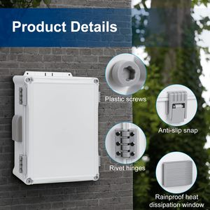 Ngoài trời điện hộp nối, ABS bao vây với nội bộ gắn bảng điều chỉnh & bản lề Bìa hộp nối (12.7 "x 9.5" x 5.7 ") - Product Image 3