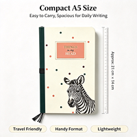 Échantillon Gratuit - Carnet Scolaire Personnalisé A5 en Papier Couché, Reliure Souple, Couverture Souple, Pages Blanches avec Marque-page en Ruban
