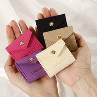 Logo personnalisé Portable Pliant Mini Bijoux Sac De Rangement De Mode Petit Rouleau Sac pour Boucles D'oreilles Collier Anneau Bijoux