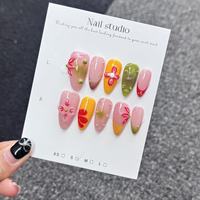 Ensemble d'accessoires de beauté pour salon de 10 pièces, fabriqué à la main, de haute qualité, en PMMA souple, modèle français, ongles longs sculptés en forme d'amande, faux ongles en forme de stiletto