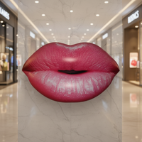 Modèle de bouche gonflable géant rouge avec longue langue pour la décoration de scènes de concert