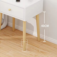 Table d'appoint de luxe moderne multicouche, table de chevet, table basse multifonctionnelle Haavk Z578 avec rangement en pierre pour appartement, maison, hôtel
