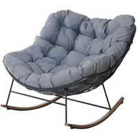 Chaises de balcon d'hôtel Mobilier d'extérieur Imperméable à l'extérieur Grand fauteuil Patio Egg Chair Steel Rocker Garden Rocker Chair