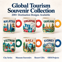 Tasse à café en céramique souvenir d'Asie et de Malaisie, impression des tours jumelles de Kuala Lumpur, design personnalisé, OEM, ODM, vente en gros
