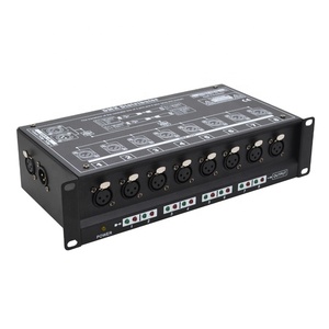 Amplificateur de signal DMX512 Fengya 8 voies, séparateur <span class=keywords><strong>DMX</strong></span>, prise XLR <span class=keywords><strong>3</strong></span> <span class=keywords><strong>broches</strong></span>, installation facile, portable pour éclairage de scène, éclairage PAR <span class=keywords><strong>DMX</strong></span> - Product Image 1