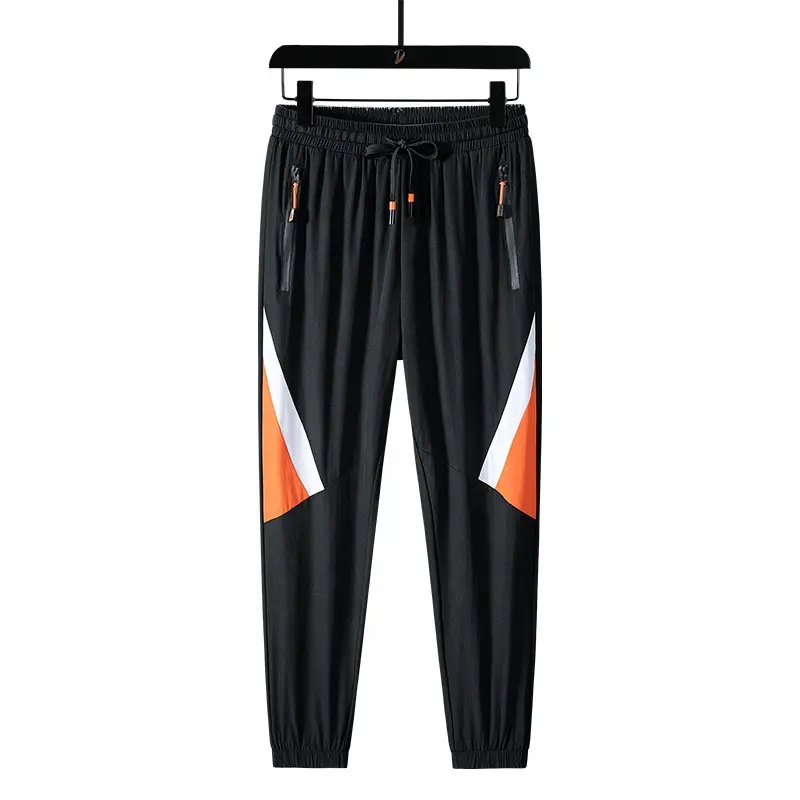 Oem Wholesale Outdoor Blank Nylon Custom Tapered Fit Jogger Stacked Mens Track Plus Size Pants