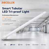 600 mm 360 °   Luminaria LED Tubular Inteligente Giratoria, Resistente a la Intemperie IP65, para Proyectos de Estacionamientos