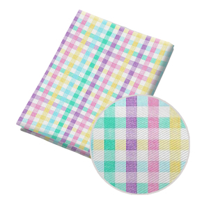 格子面料涤棉颤心布DIY装饰宠物服装窗帘礼品翘曲100x145cm厘米 - Product Image 4