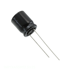 ตัวเก็บประจุแบบมีรูผ่านรู33 uF 20% 160V เรเดียล th สำหรับ160YXA33M12.5X25 33 uF - Product Image 1