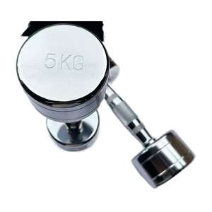 Haltère en acier électro-plaqué <span class=keywords><strong>JLW</strong></span> pour usage commercial, unisexe, couleur argent, gamme de poids de 1 kg à 10 kg, entraînement du corps entier, tailles personnalisées - Product Image 5