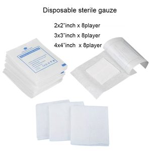 Compresses de gaze de coton stériles dégraissées 10cmx10cm 8 ou 16 plis pour pansements médicaux - Product Image 4