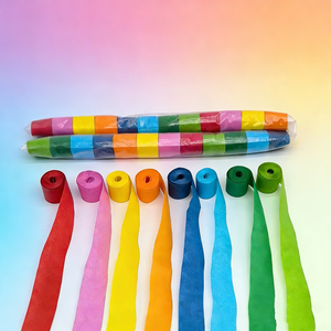 Guirnaldas de Papel Crepé de Colores Vibrantes, Resistentes a la Decoloración, para Fiestas de Cumpleaños y Celebraciones de Carnaval - Product Image 2