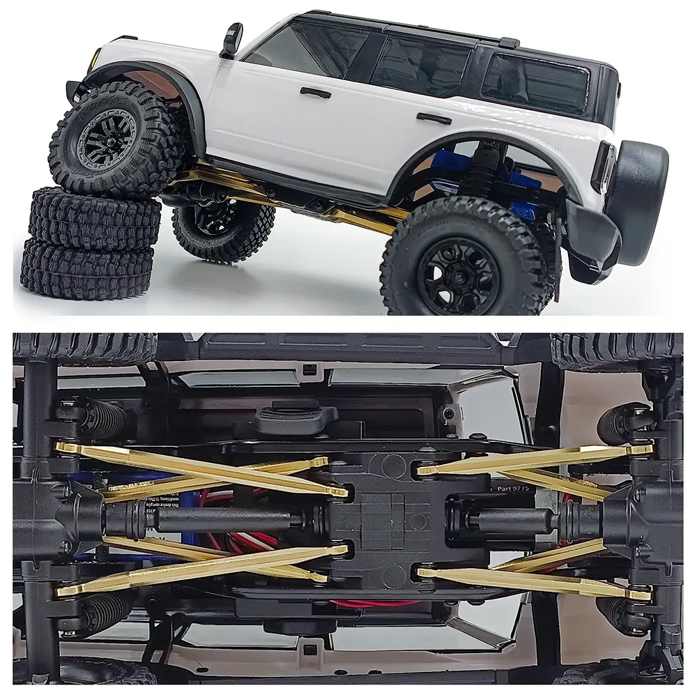 Acessórios de peças de atualização do chassis, alongamento de peso para 1/18 rc crawler carro trx4m