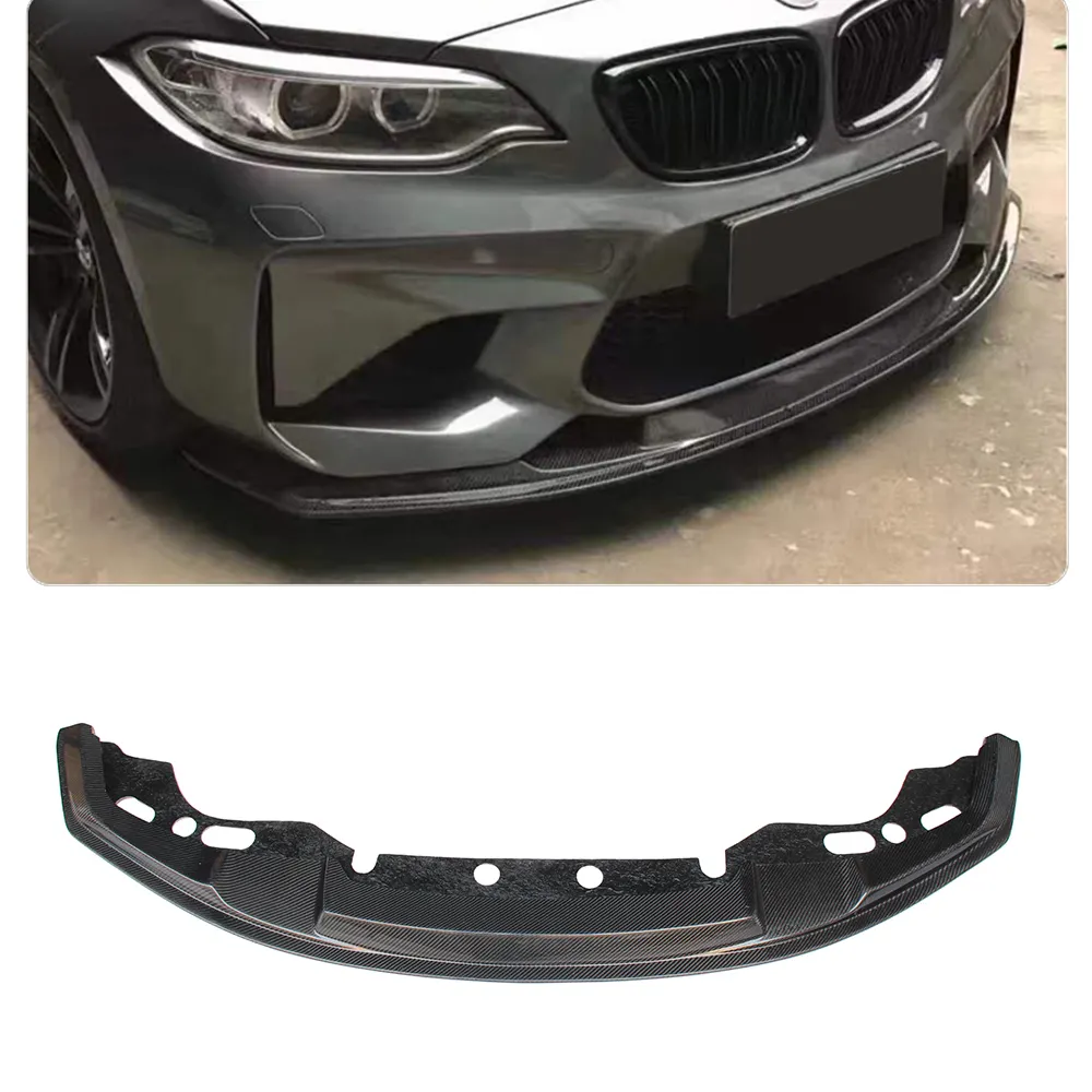 Popular Real Carbon Fiber Front Lip Spoiler For BMW F87 M2 2014+ Carbon Fiber Front Lip Body Kits 2014 2015 2016 2017 2018