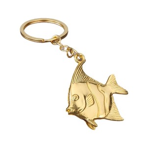 monde océanique tridimensionnel, poissons-pie, porte-clés en forme de voiture, pendentifs à grosse tête, ornements, or et baiser - Product Image 5