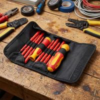 Jeu de tournevis isolés pour électriciens, CR-V, à tête plate et cruciforme, tournevis de précision, résistant à la haute tension