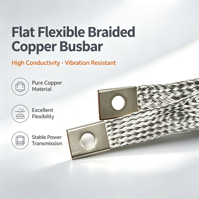 BRICO Flat Flexible Braided Copper Busbar for Electric Power Transmission up to 2000A 5V-1000V Made in Zhejiang