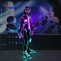 Tenue de danse lumineuse à LED en fibre optique RGB avec télécommande pour mariage, carnaval, concert, spectacle nocturne, festival, fête