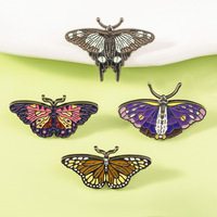 Nouveau brillant fabriqué en chine, conception personnalisée de diverses formes, alliage de Zinc de haute qualité, laiton fer papillon Logo épingle de revers Badge