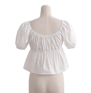 Runwaylover927レディースセクシーバックレス半袖ブラウス - Product Image 5