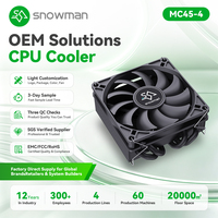 Ventilateur de refroidissement silencieux à profil bas SNOWMAN MC45 sans éclairage, taille mini, structure à pression descendante pour processeurs PC – Vente chaude directe usine