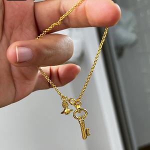 Collier et bracelet Saturne Younis Key style punk Empress Dowager, simple, planète tridimensionnelle, chaîne en alliage de bambou, unisexe - Product Image 4