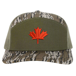 Canada Maple Leaf Camo Trucker Hat, 6-Panel Mesh Back Snapback <b>Cap</b>, Breathable <b>Waterproof</b> Woven Patch Outdoor Sun Hat Unisex - Product Image 1