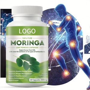 OEM 100% Zuivere Moringa Bladpoeder Capsules 92+ Voedingsstoffen & 46 Soorten Antioxidanten Ondersteunt Gewichtsbeheersing Volwassenen Gecertificeerd - Product Image 2