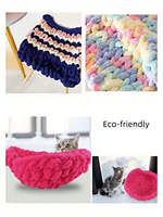 Fil chenille microfibre polyester haute ténacité écologique de 2 cm pour tricot DIY, couture et couvertures – Vente en gros