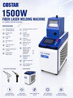 Machine de soudage laser à fibre portative 4-en-1 Costar China Industrial 1500W pour l'élimination de la rouille - Soldadora