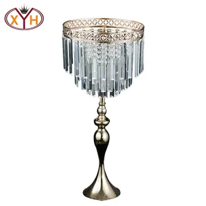Xinyuanxing di buona qualità per feste domestiche decorazione matrimonio tavolo centrotavola oro ferro acrilico vaso di fiori