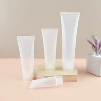 Tube souple translucide pour nettoyant visage 5ml 10ml 20ml 30ml 50ml 100ml, contenant crème de soin avec bouchon à clapet et surface mate