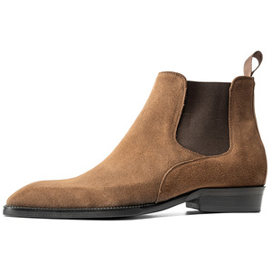 Customized casual comfortable <b>flat</b> heel <b>pointed</b>-<b>toe</b> business formal men's leather shoes - Product Image 2