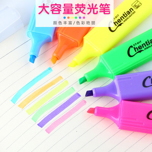 Marqueur fluorescent de grande capacité pour la mise en évidence, stylo marqueur à pointe biseautée, stylo fluorescent coloré à tête épaisse - Product Image 2