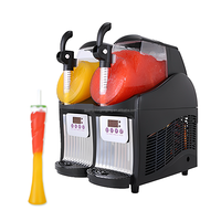 Machine à slush portable mini pour la maison, comptoir de bureau, 300 W, 2,5 L * 2 bols, machine à margarita, machine à daiquiri