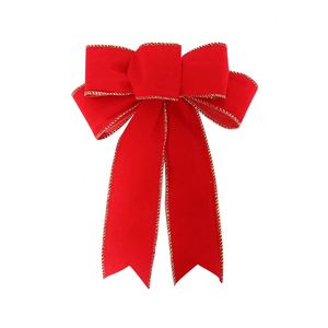 Vente en gros d'usine : Nœuds de Noël en lin, accessoires DIY, décorations de Noël, ornements en forme de nœud, décorations pour sapin de Noël - Product Image 2