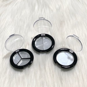 <b>Round</b> Cosmetic Palette Case 36.5mm Highlighter Blush Concealer Lipstick Makeup Organizer Storage <b>Box</b> With Mirror And Divider - Product Image 3