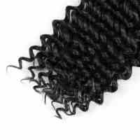 Extensions de cheveux synthétiques bouclés en fibre haute température pour tresses bohèmes et femmes, effet vague profonde