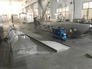 Séchoir professionnel à lit fluidisé vibrant avec moteur à engrenages PLC pour applications de séchage de poudres et granulés alimentaires - Product Image 3